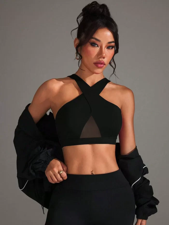 Sleeveless Cross Exercise Yoga Underwear - Image 1