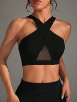 Sleeveless Cross Exercise Yoga Underwear - Image 3